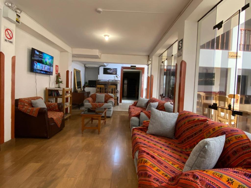 Istumisnurk majutusasutuses Saphi Inn Cusco - Excelente ubicación