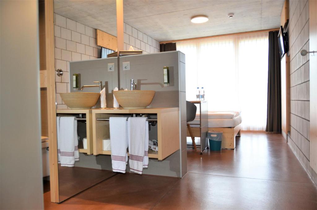 Kuchyň nebo kuchyňský kout v ubytování Hotel Seaside