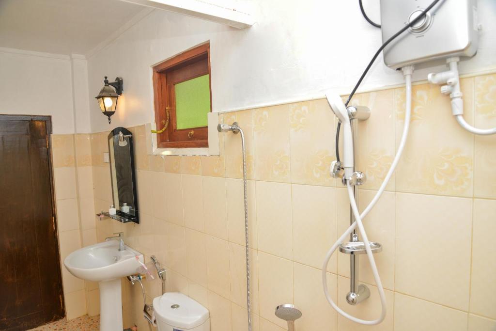 Koupelna v ubytování Villa Methsandi