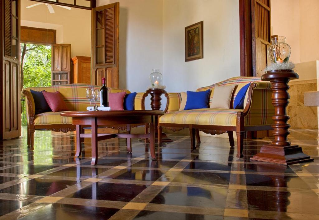Posezení v ubytování Hacienda Temozon Sur