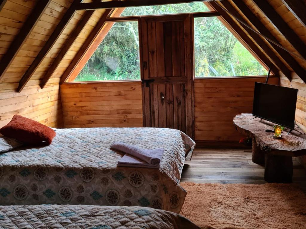 Posezení v ubytování Cabañas del bosque
