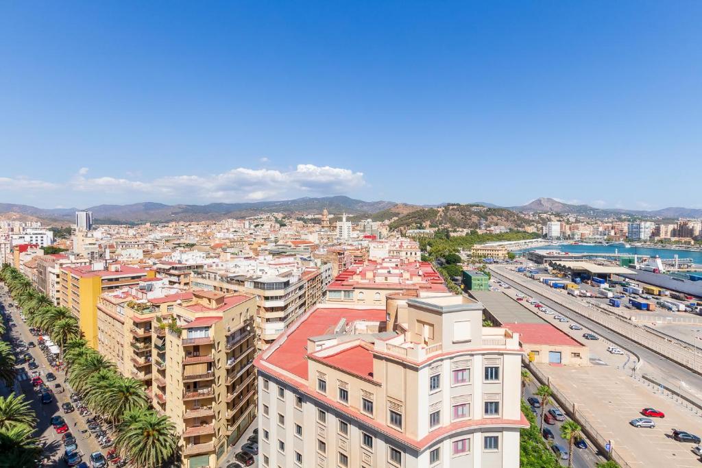 Výhľad na mesto Malaga alebo výhľad na mesto priamo z apartmánu