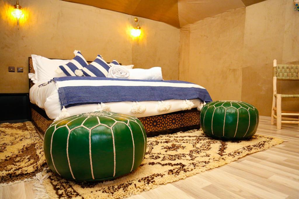 Postel nebo postele na pokoji v ubytování Luxury berber style