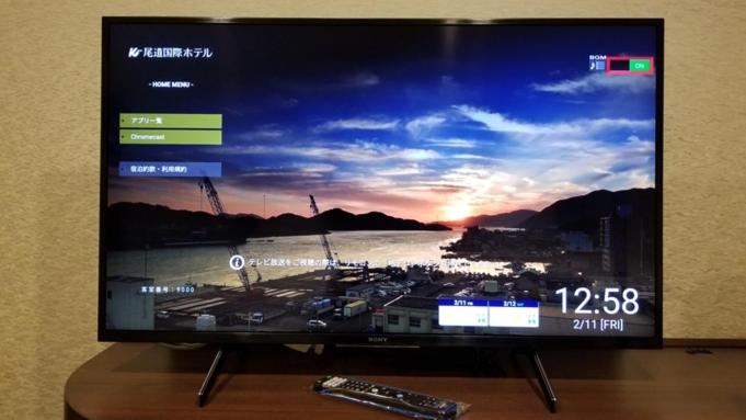 TV a/nebo společenská místnost v ubytování Onomichi Kokusai Hotel