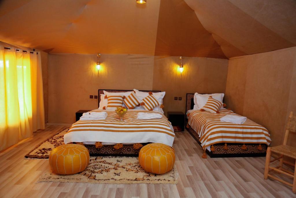 Postel nebo postele na pokoji v ubytování Luxury berber style