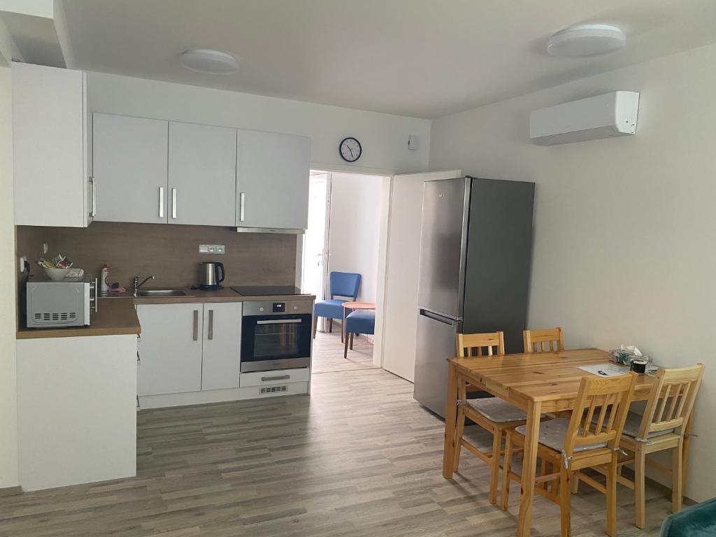 Kuchyň nebo kuchyňský kout v ubytování Apartmány Hodonín