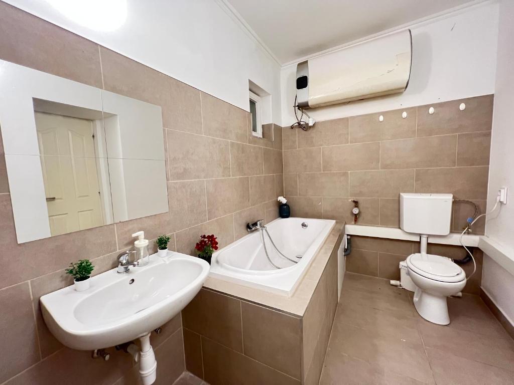 Koupelna v ubytování Baross Apartment with Convenience and Style