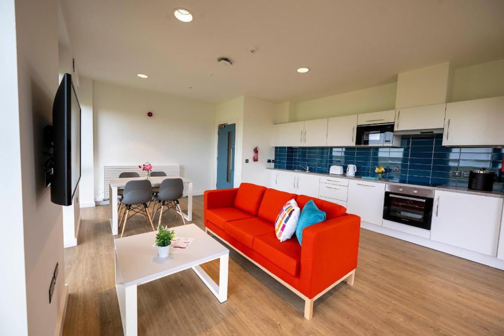 Kuchyň nebo kuchyňský kout v ubytování University of Galway Rooms