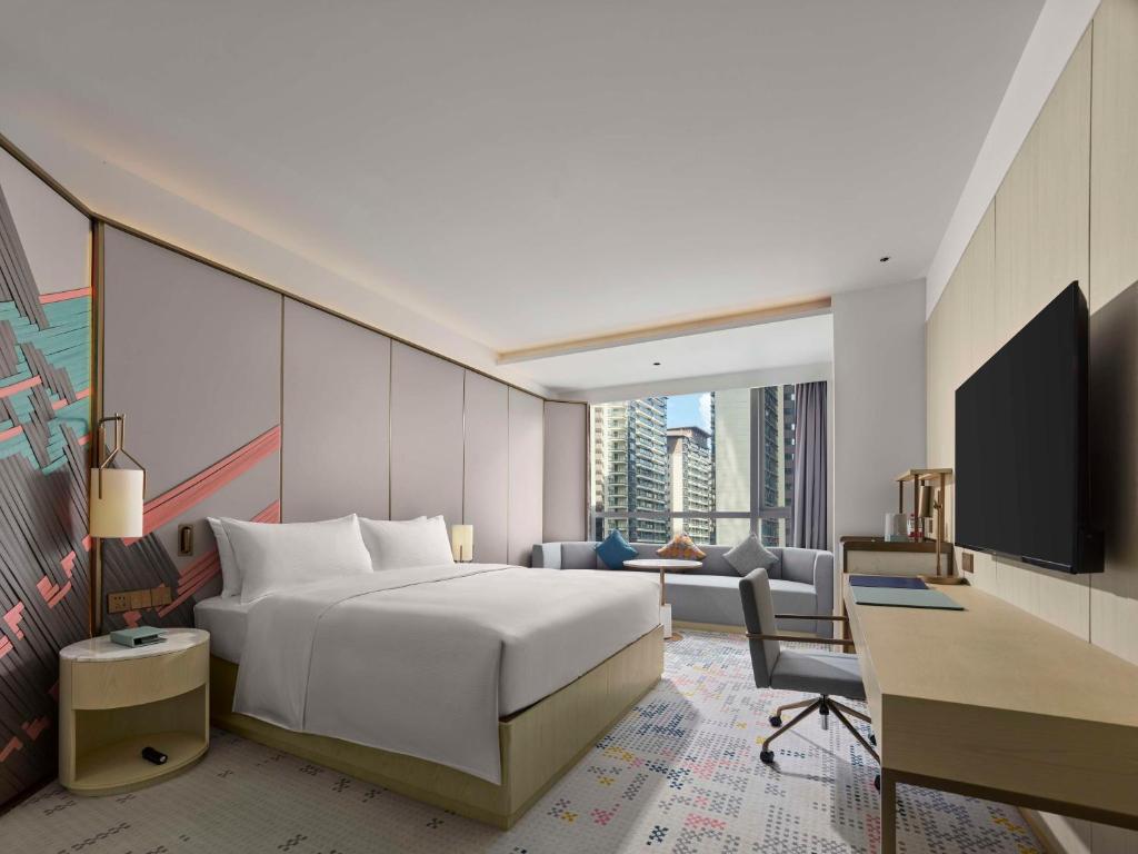 TV a/nebo společenská místnost v ubytování Doubletree By Hilton Nanning Wuxiang