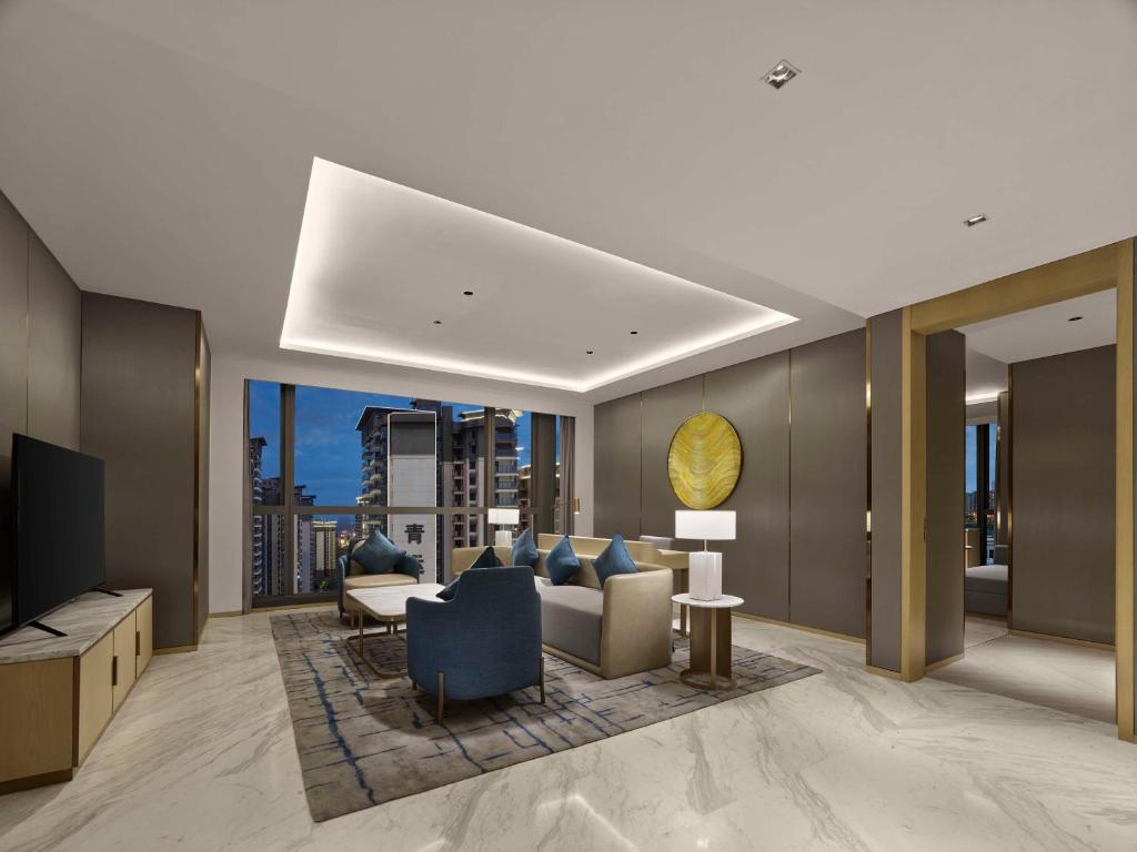 TV a/nebo společenská místnost v ubytování Doubletree By Hilton Nanning Wuxiang