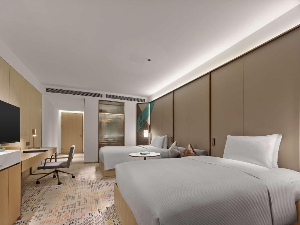 TV a/nebo společenská místnost v ubytování Doubletree By Hilton Nanning Wuxiang