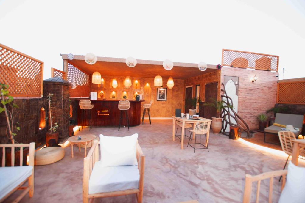 Posezení v ubytování Riad La Petite Majorelle