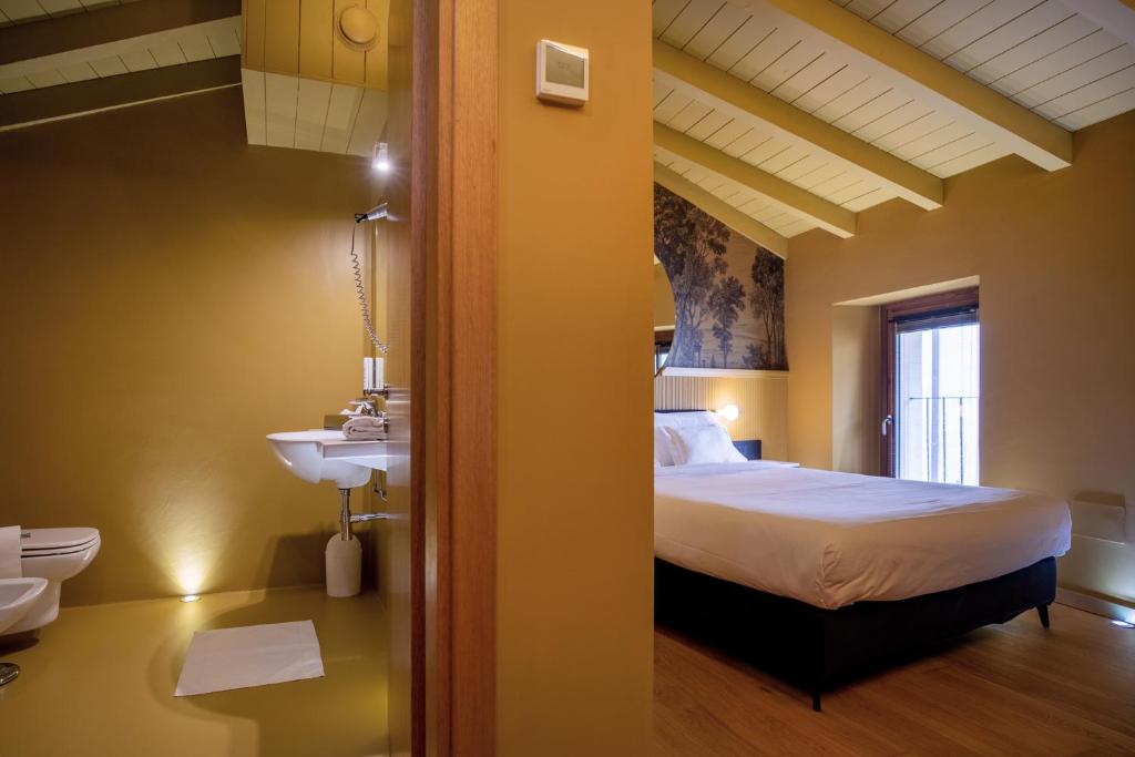 Koupelna v ubytování Albergo La Braseria