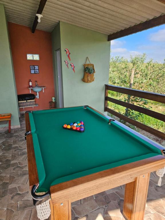 Biliár nebo kulečník v ubytování Sitio Aconchego Verde Guararema