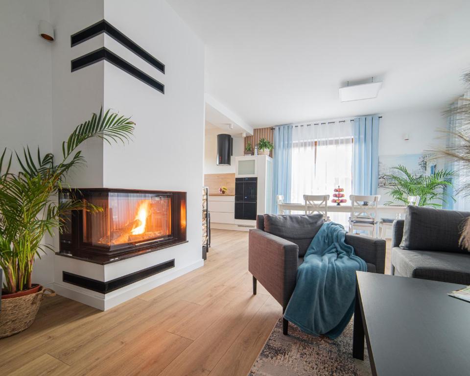 Posezení v ubytování Dom Marina - Zamieszkaj nad morzem, choćby na chwile