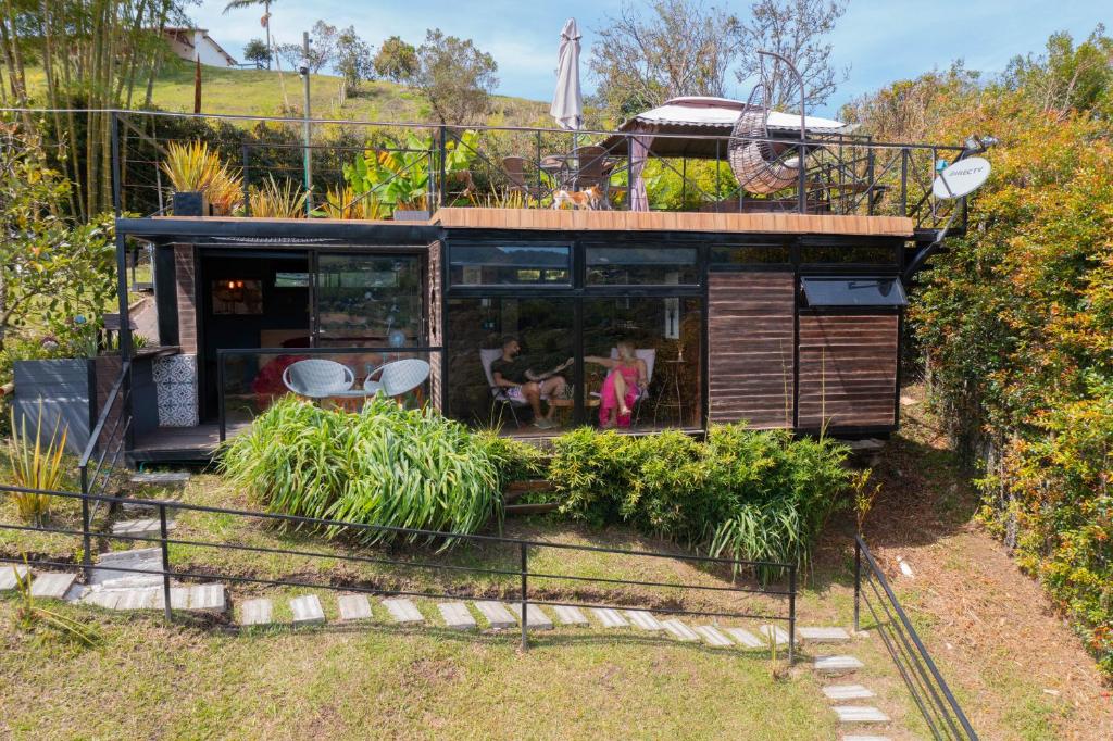 Zahrada ubytování Glamping Montecarlo Lodge Cubo de Madera-Guatapé