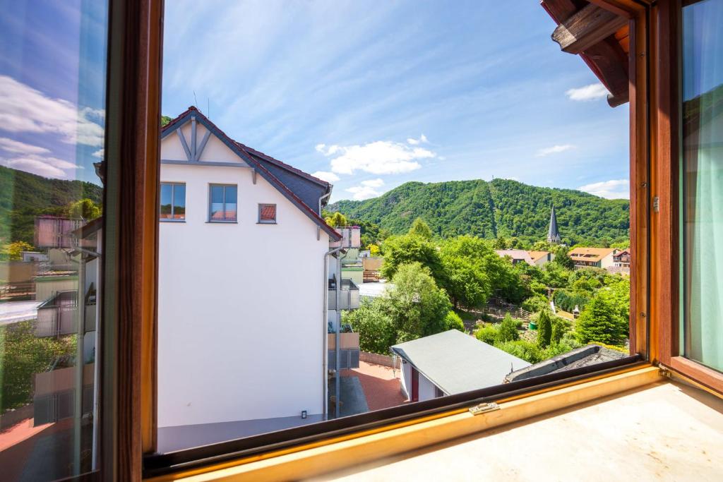 Nespecifikovaný výhled na hory nebo výhled na hory při pohledu z hotelu