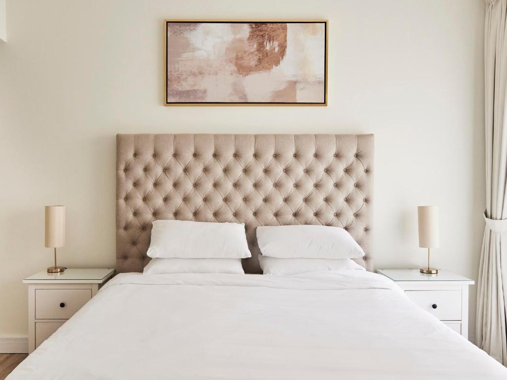 Postel nebo postele na pokoji v ubytování Ultimate Luxury 2-bed JBR Beach Holiday