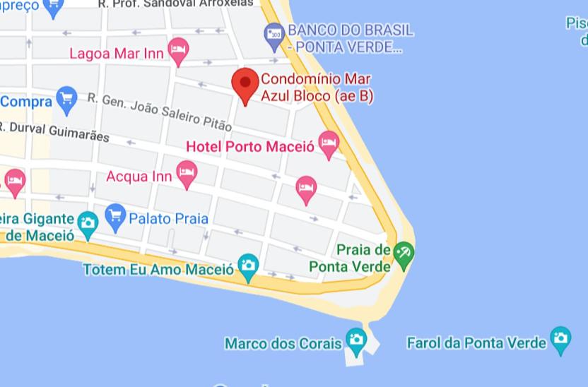 Quarto com banheiro privativo dentro de um AP na Praia da Ponta Verde