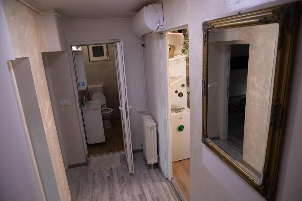 Koupelna v ubytování Garden apartment & parking