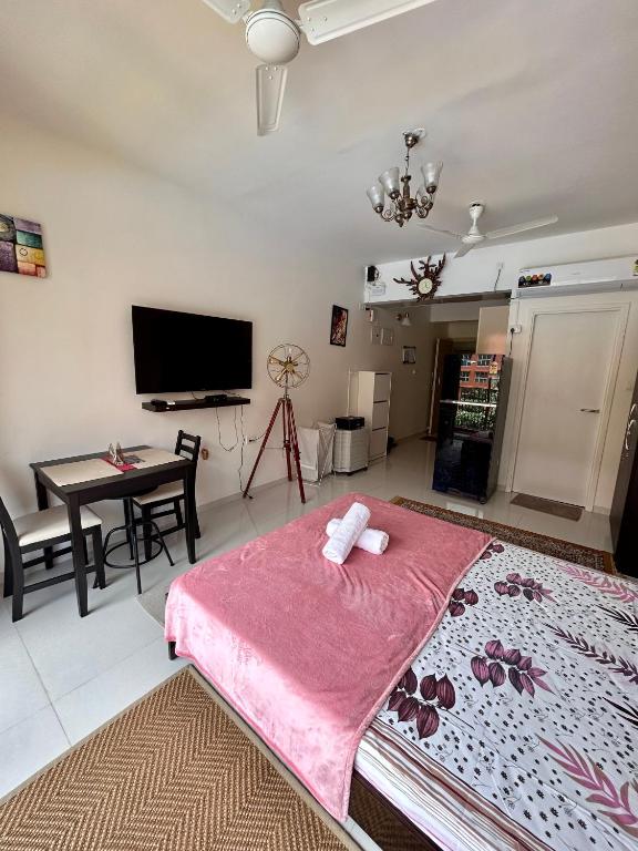 TV a/nebo společenská místnost v ubytování Good Stay Pool view Premium Studio Apartment 206