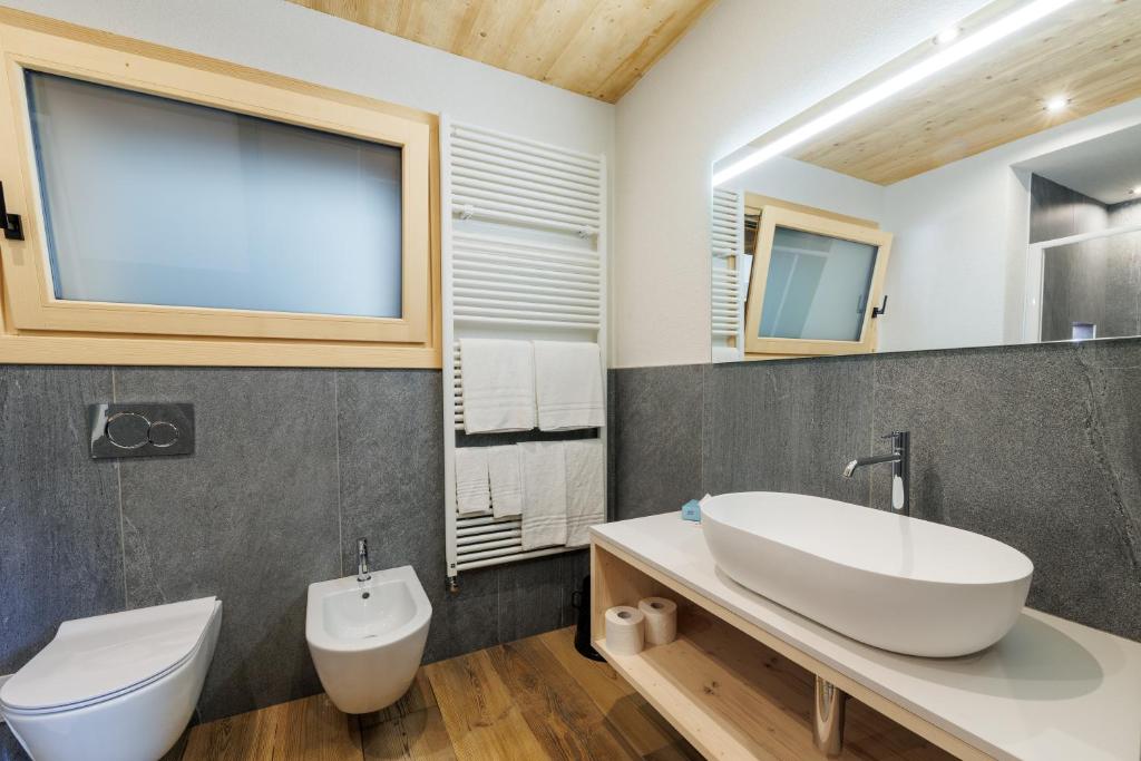 Koupelna v ubytování Hotel Miravalle