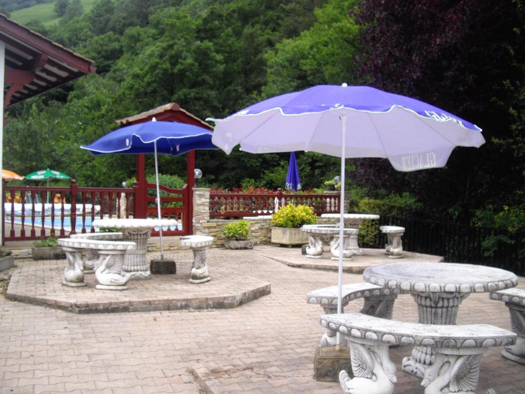 Zahrada ubytování Les Sources de La Nive