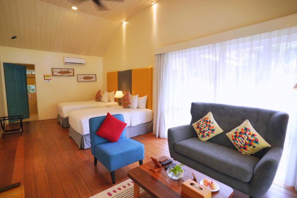 Posezení v ubytování Sutera Sanctuary Lodges At Manukan Island