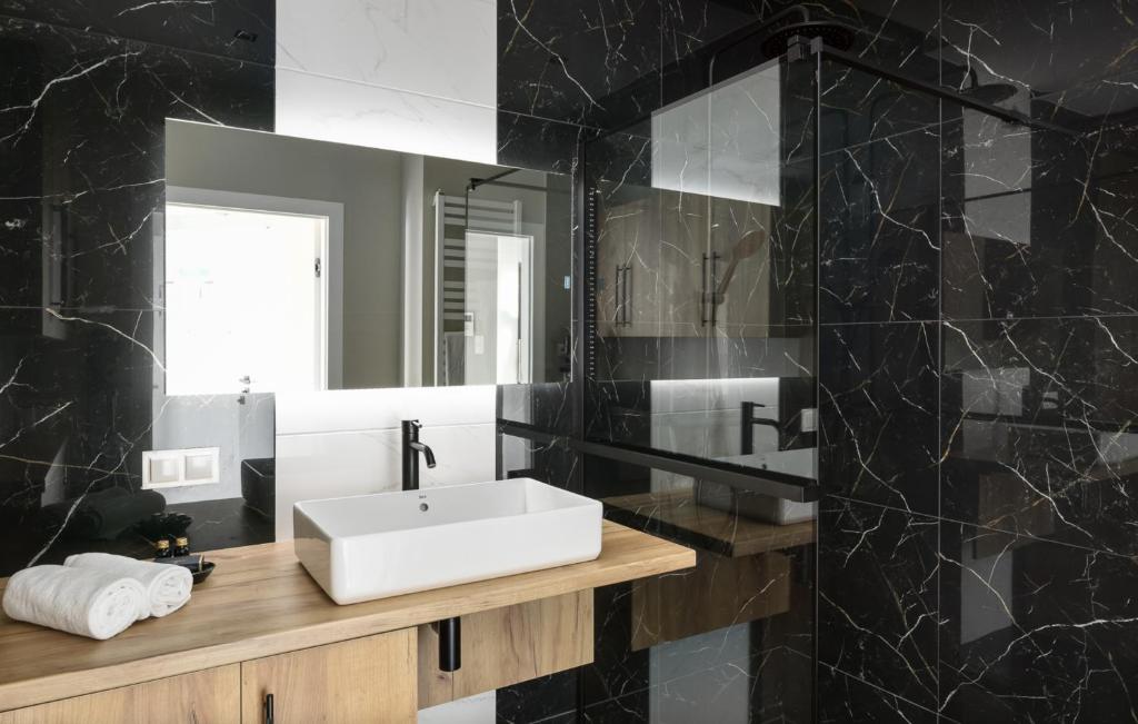 Kúpeľňa v ubytovaní Poznań Apartments Towarowa