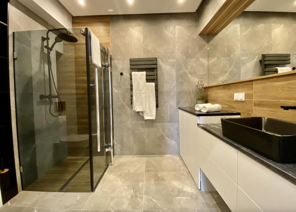 Kúpeľňa v ubytovaní Poznań Apartments Towarowa