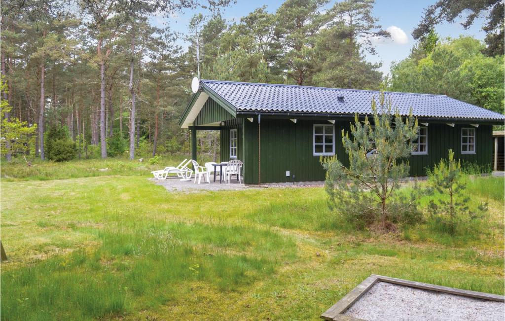HelberskovにあるAmazing Home In Hadsund With 3 Bedrooms And Wifiの緑の家