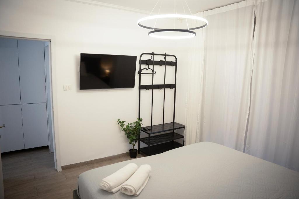 Postel nebo postele na pokoji v ubytování צימר אדל - Zimmer Adel