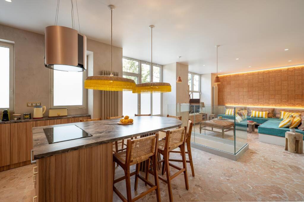 Kjøkken eller kjøkkenkrok på Branded New Loft Riviera Style - 8 guests - Vanves