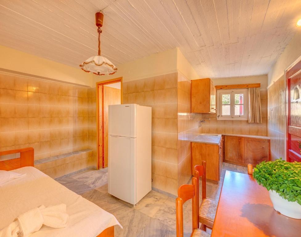 Kuchyň nebo kuchyňský kout v ubytování Hotel Smaragdi Apartments