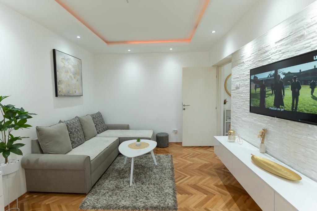 TV in/ali zabaviščno središče v nastanitvi Stan na dan Golden apartman