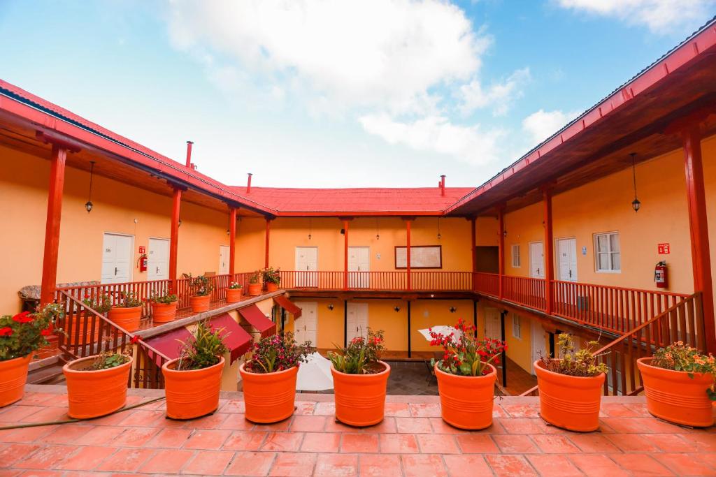 Balkón nebo terasa v ubytování Hotel Real Del Monte