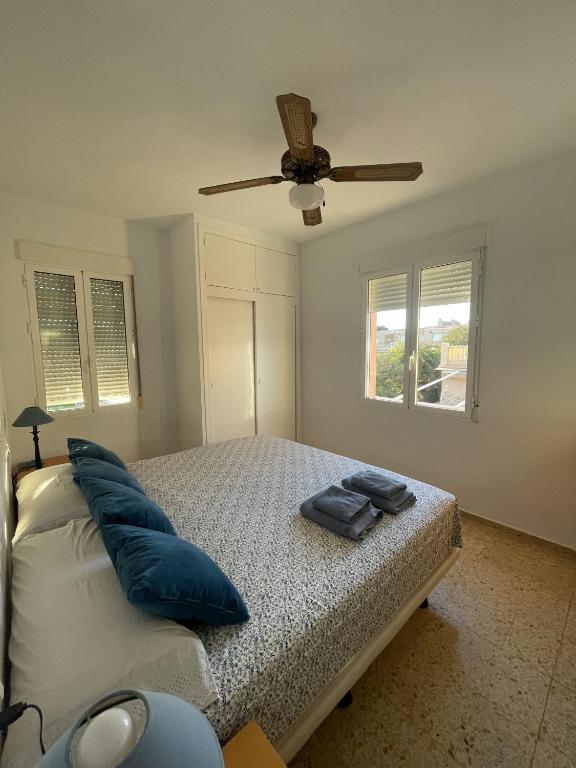 Cama o camas de una habitación en El balcón de Cabo de Palos