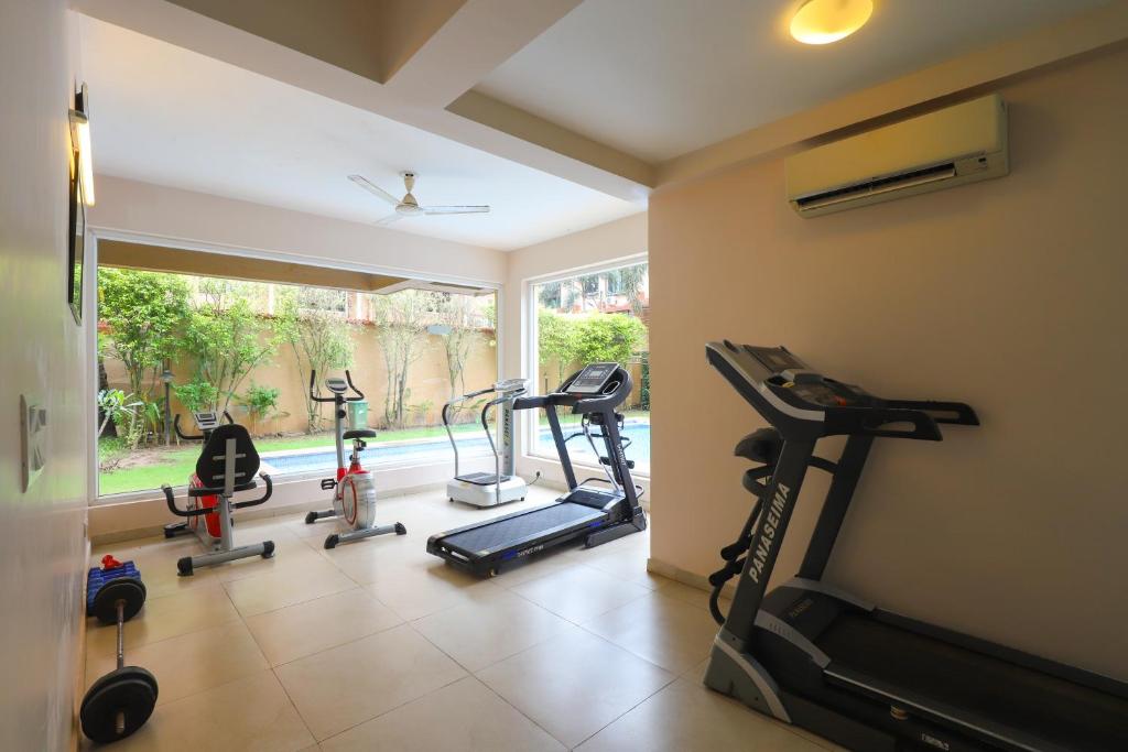 Fitness centrum a/nebo fitness zařízení v ubytování Veeraas Strand Park Apartment by Alaya Stays
