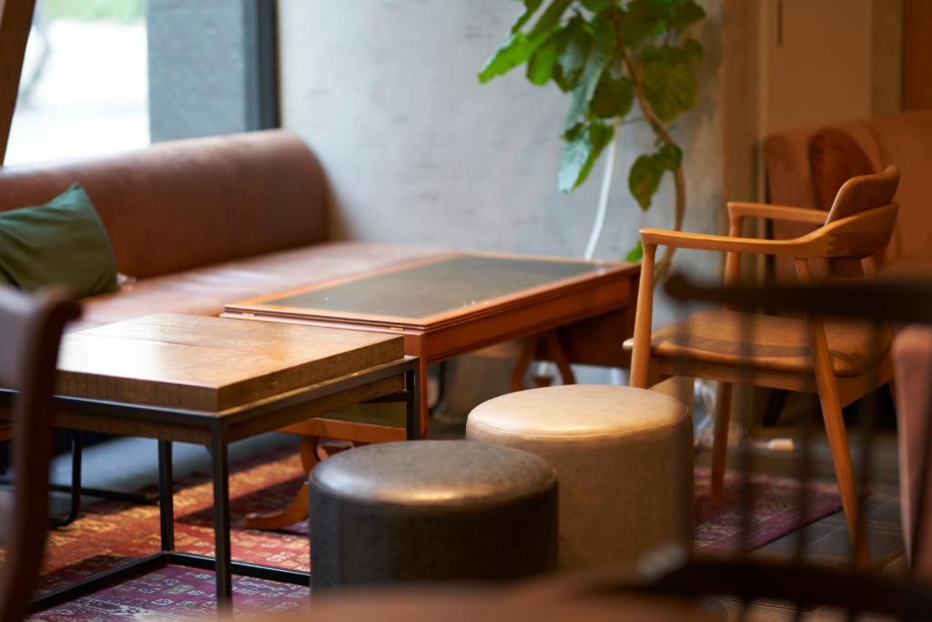 Posezení v ubytování Hotel Morning Box Osaka Shinsaibashi