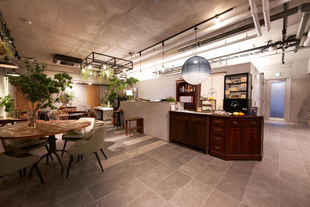 Kuchyň nebo kuchyňský kout v ubytování Hotel Morning Box Osaka Shinsaibashi