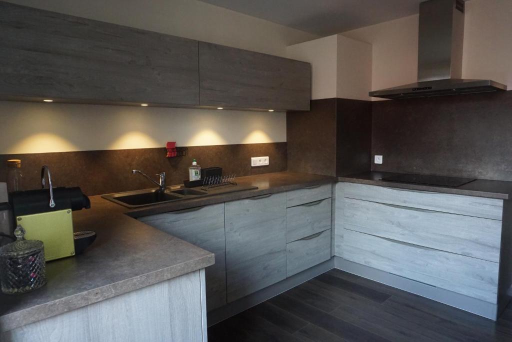 Kuchyň nebo kuchyňský kout v ubytování L'Aubach - appartement spacieux - au pied du vignoble - parking gratuit