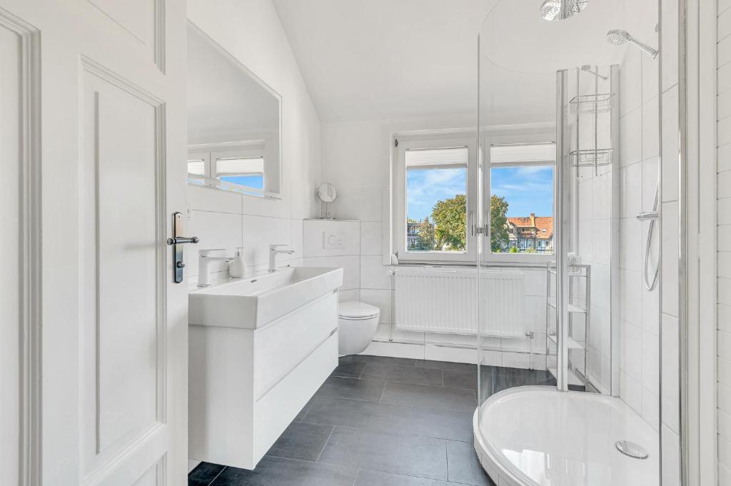 Koupelna v ubytování Altstadt-Refugium unterm Dach Goslar