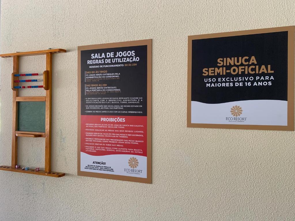 Certifikát, hodnocení, plakát nebo jiný dokument vystavený v ubytování FLAT ECO RESORT PRAIA DOS CARNEIROS