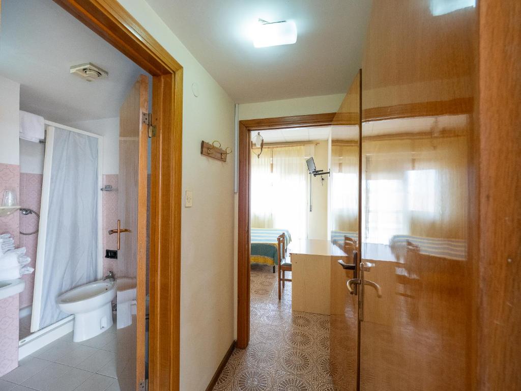 Koupelna v ubytování Hotel Blurelda