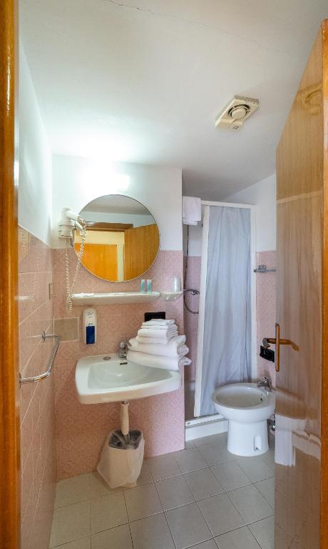 Koupelna v ubytování Hotel Blurelda