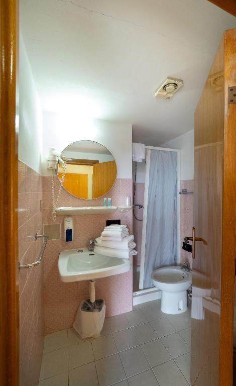 Koupelna v ubytování Hotel Blurelda