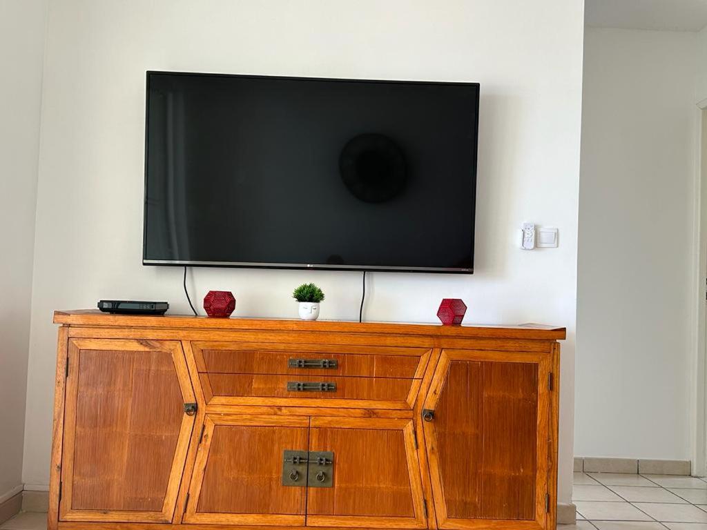 TV a/nebo společenská místnost v ubytování Les Tuileries
