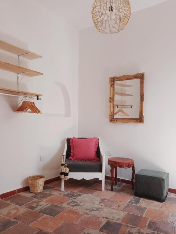 Posezení v ubytování Casita de Piedra