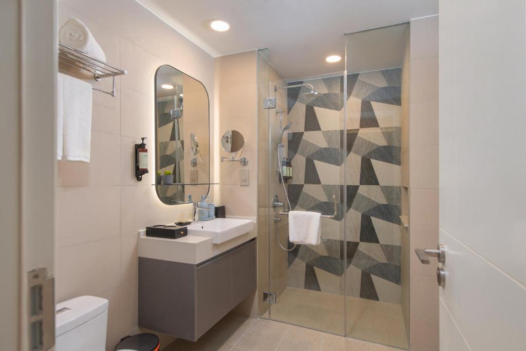 Koupelna v ubytování Citadines Roces Quezon City