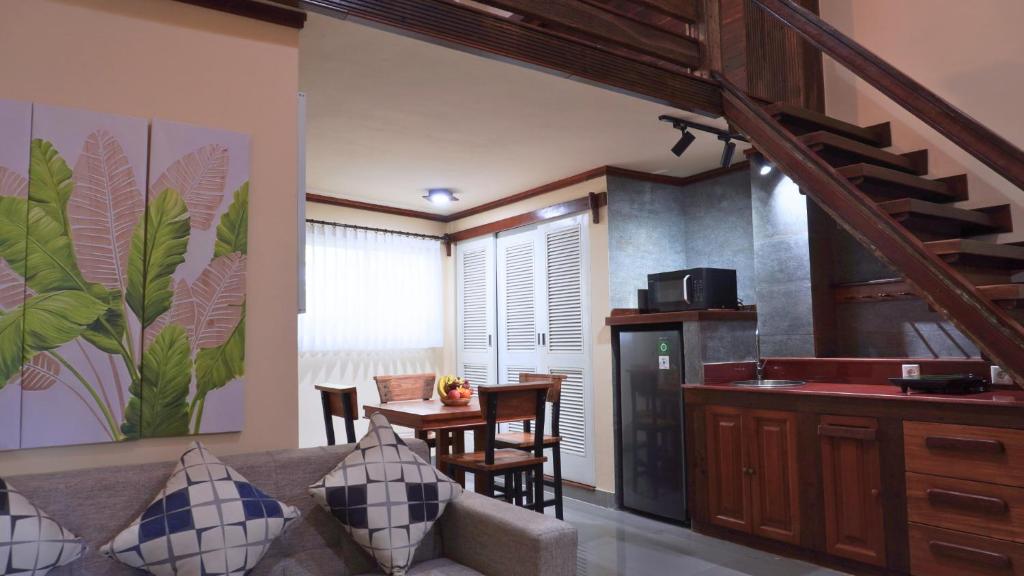 Kuchyň nebo kuchyňský kout v ubytování Alu Lofts